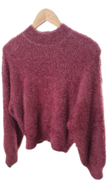 Blusa Tricot Pelo Shoulder